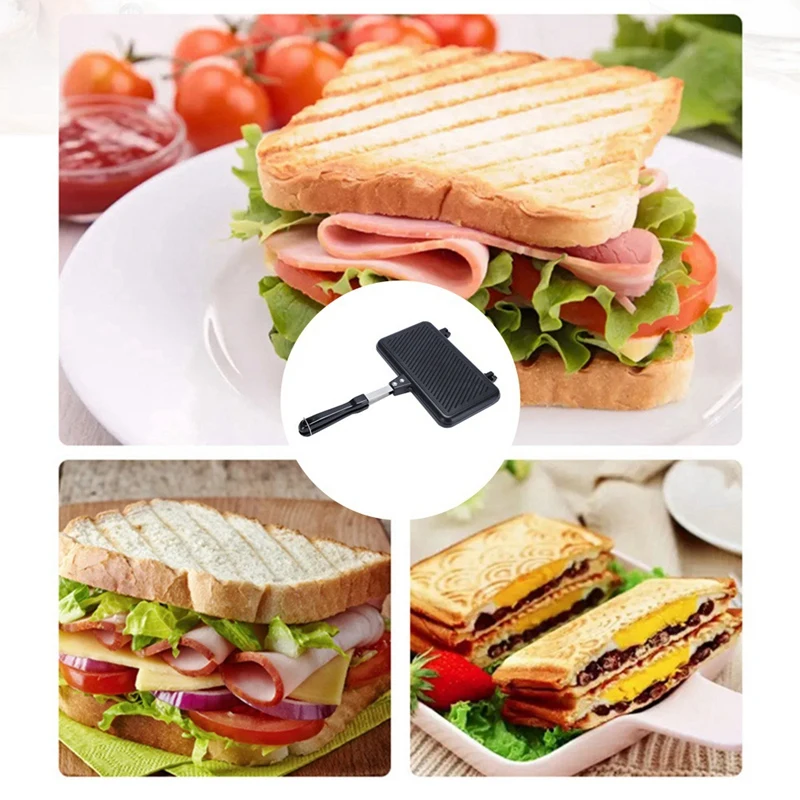 Gas Non-Stick Sandwich Maker Sandwich Maker Aluminium Alloy Mould Grill Frying Pan