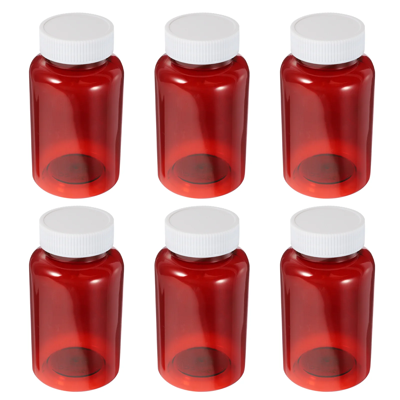 6 Pcs Medicine Storage Accessories Plastic Empty Pill Bottles with Caps Container Pills Pocket