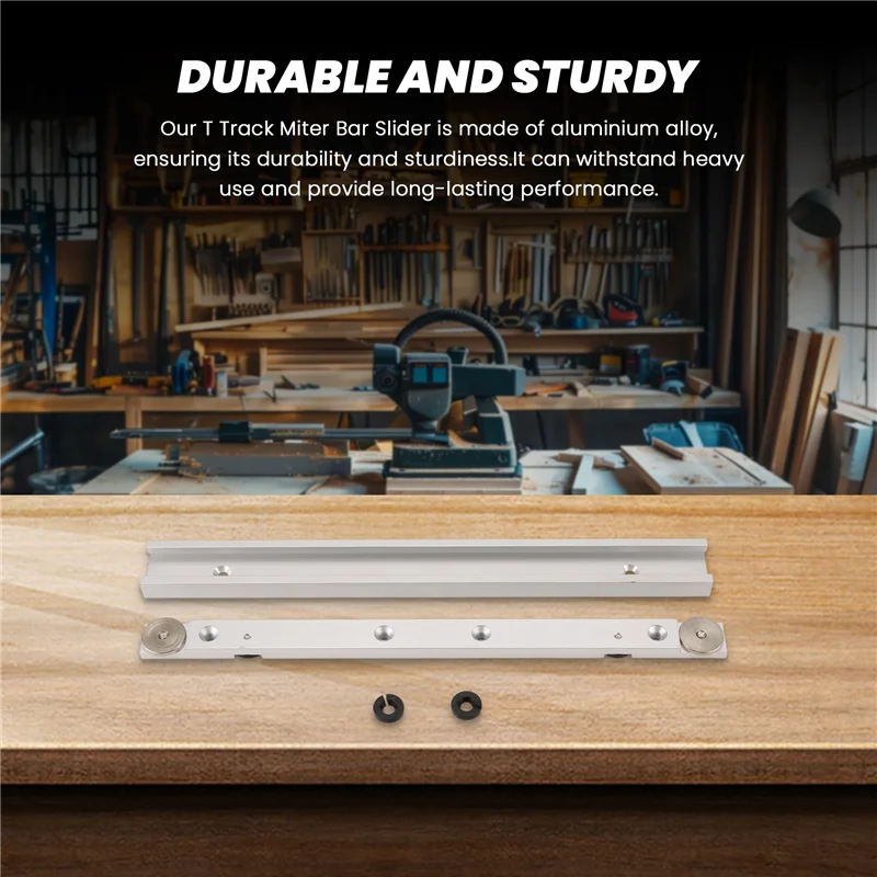 T Track Miter Bar Slider,Aluminium Alloy Miter Bar,Jig And Fixture Bar Slider Table Saw Gauge Rod Wiith Chute