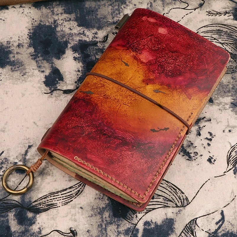 Lederen Hand Boek Reizen Notebook Handgemaakte Journal Notebook Retro Dagboek Nostalgische Notepad Chinese Pure Hand