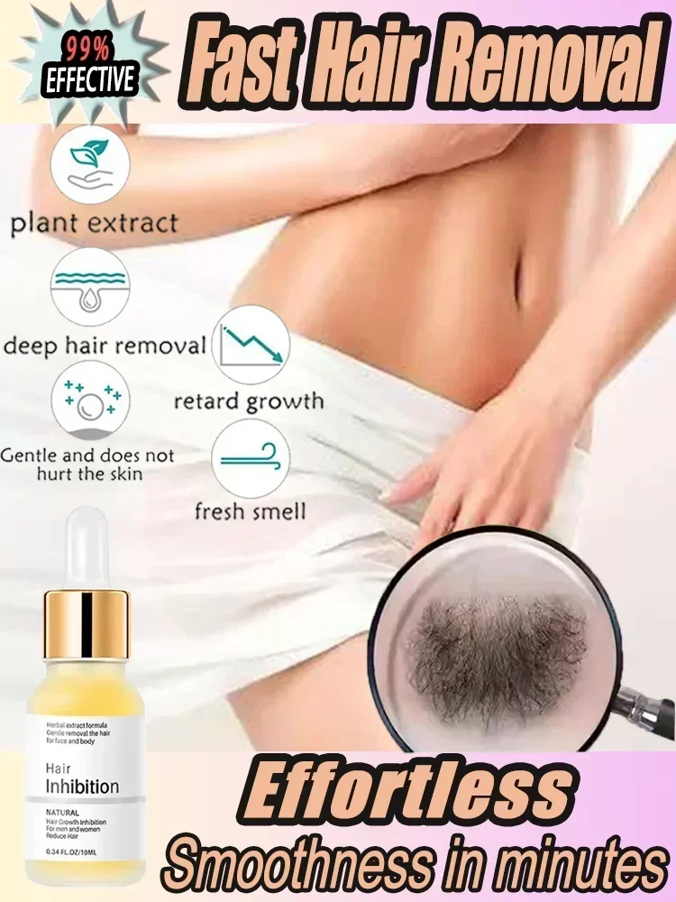 

Hot sales Permanent Hair Inhibition Serum Painless Hair Remover Armpit Woman Legs Arms Inhibiting Hair Growth Inhibitor Depilato