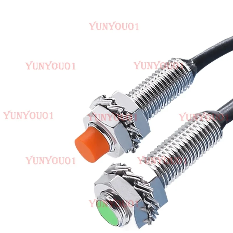 Proximity Switch Sensor PR08-2DN Inductive Metal Type NPN PNP M8 Cylindrical Oil Water Proof Anti-Dust DC12-24V 3 Wires PR08