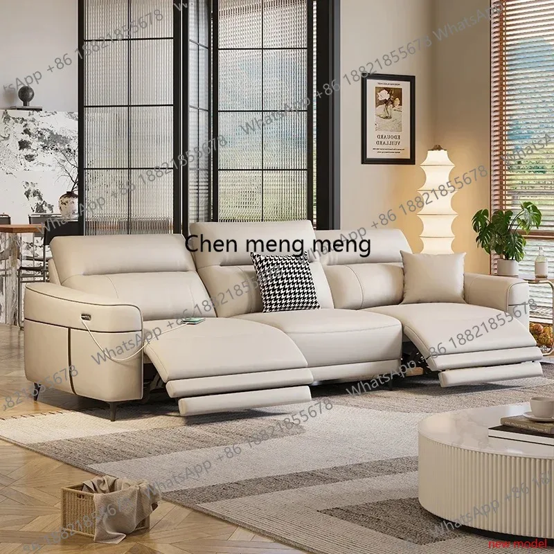 Beige Living Room Electric Sofa Waterproof Design Loveseat Lazy Recliner Sofa Sleeper Luxury Relax Banken Woonkamer FurnitureAB0