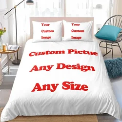 3D Printed Custom Duvet Cover With Pillowcases Microfiber Customized Bedding Set Twin Full Queen King Size Any Picture Size