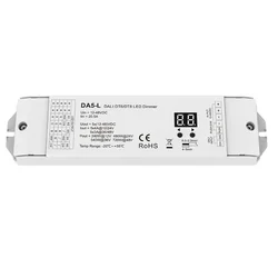 5CH*4A 12V-48VDC CV DALI LED Dimmer 5 Channel 24V Controller Constant Voltage DA5-L(DT6/DT8)For RGB RGBCCT LED Strip Light Tape