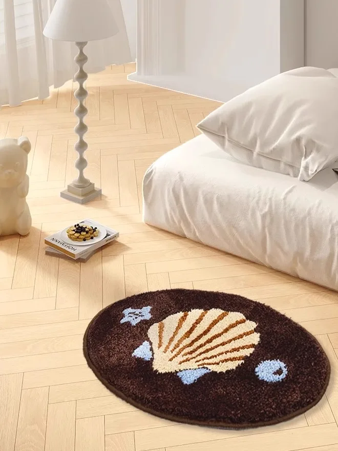 Thickened Anti-Slip Bathroom Carpet Cartoon Room Decorative Door Mat Home Use Small Rug Comfortable Bath Mat Animal Pattern