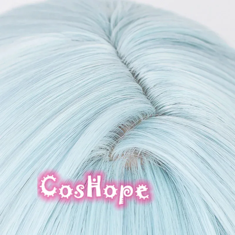 Faruzan شعر مستعار تأثيري ذيل حصان مزدوج شعر مستعار أزرق تأثيري أنيمي تأثيري الباروكات مقاومة للحرارة بيروكات صناعية