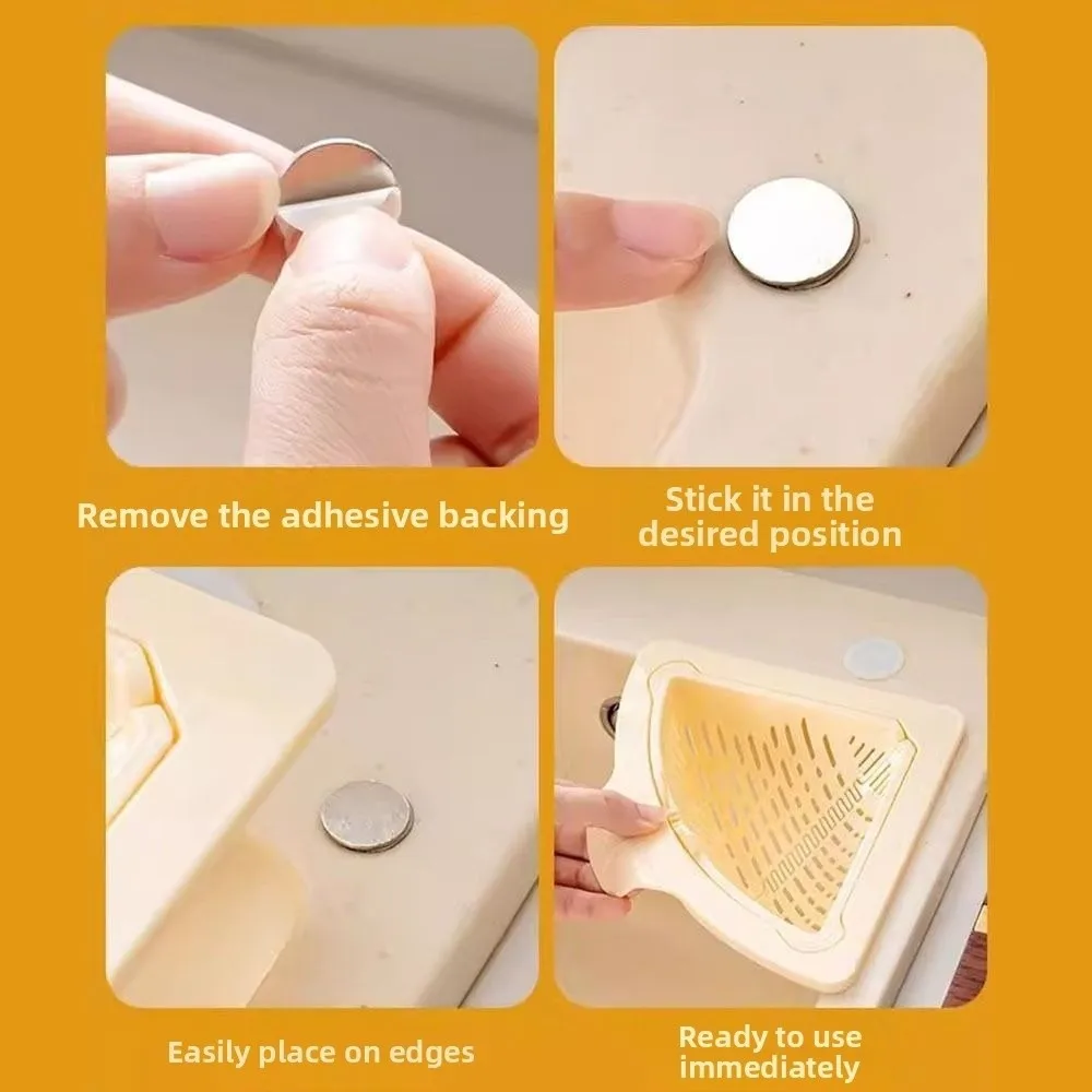 새로운 자석 싱크 배수 바구니 삼각형 다기능 주방 싱크 필터 음식물 쓰레기 필터 바구니 주방 용품