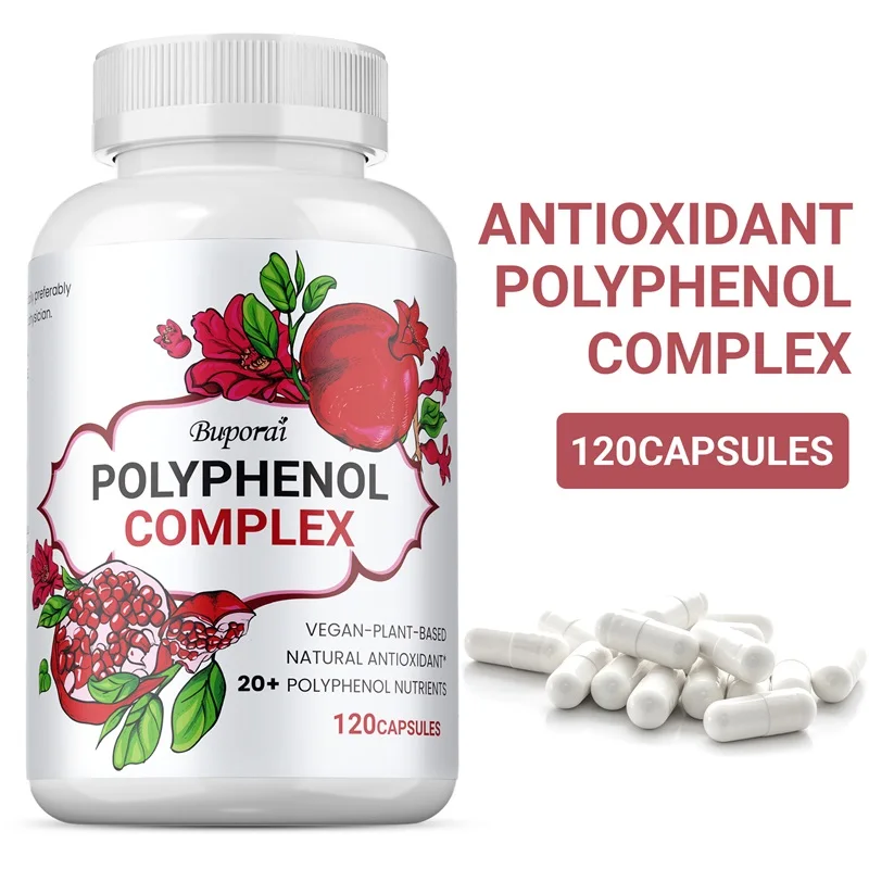 

Добавка Polyphenols — мощная антиоксидантная, антивозрастная, жизненная поддержка с экстрактом граната, резоратрилом и куркумой.