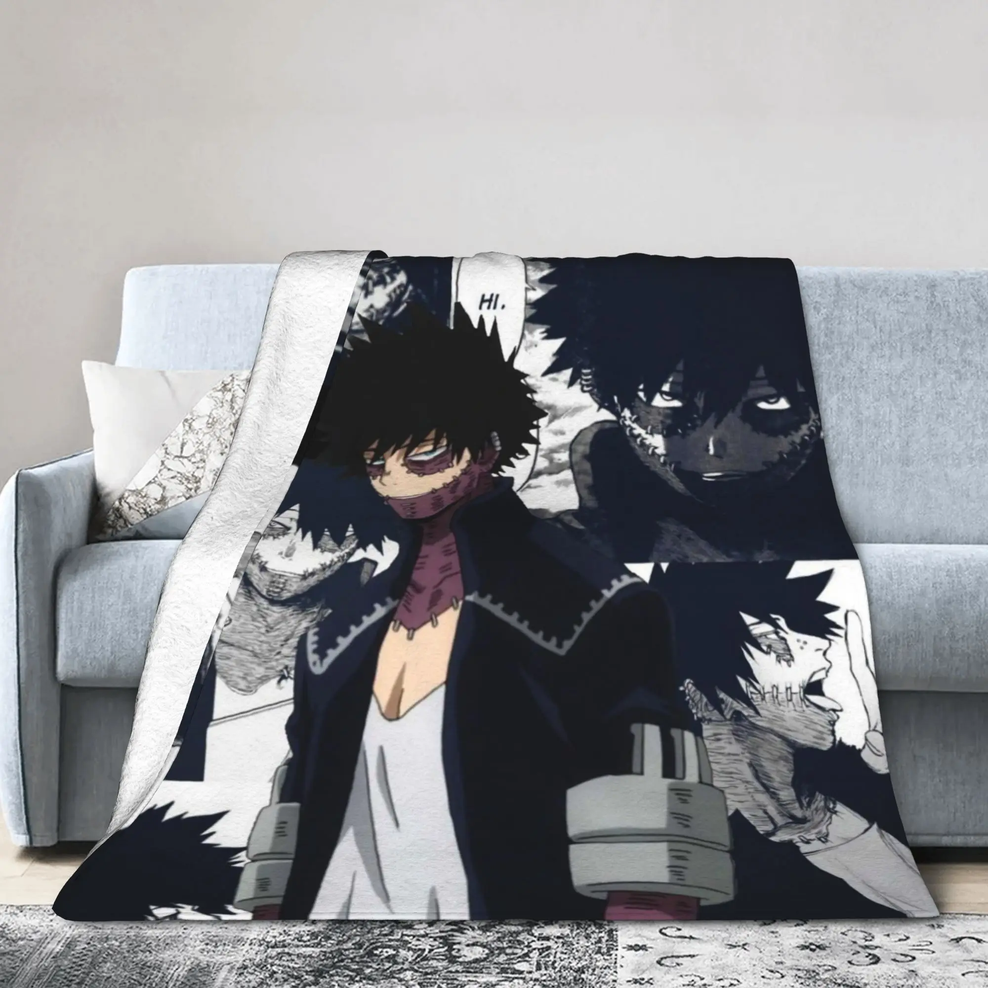 Dabi Blankets Academy Anime Manga Wool Awesome Soft Throw Blankets for Home Autumn/Winter