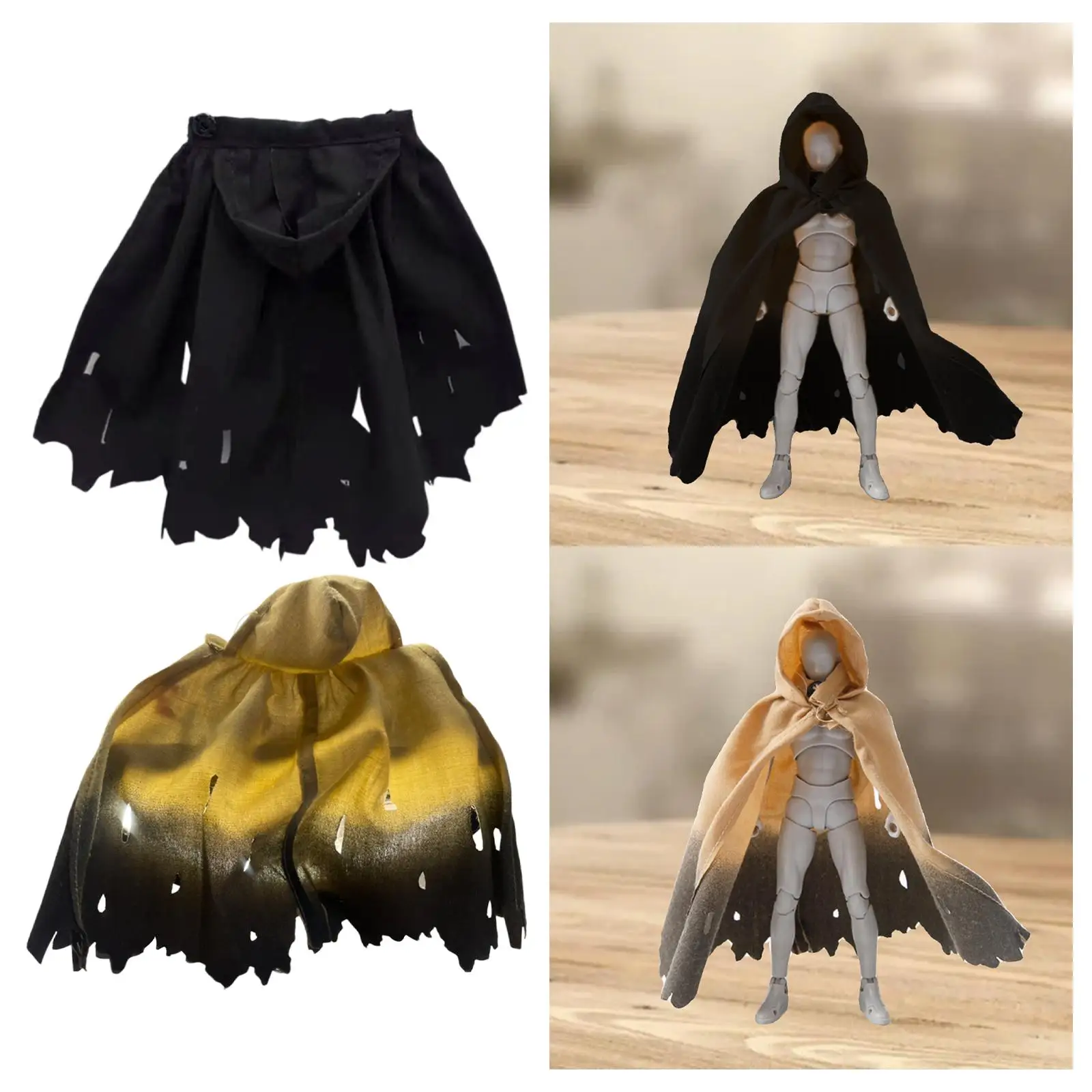 

1:12 Action Figure Clothes Cape Dress up Male Female Fashion Mini Miniature Clothing Doll Clothes for 6 inch Action Figures
