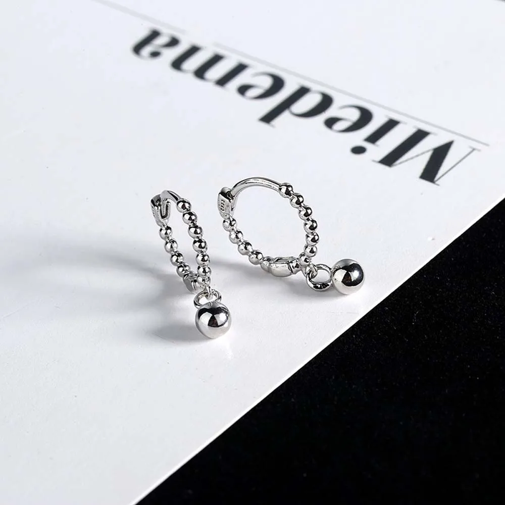 Simple Temperament Women Korean Copper Fashion Jewelry Ear Buckle Stud Earrings Hoop Earrings