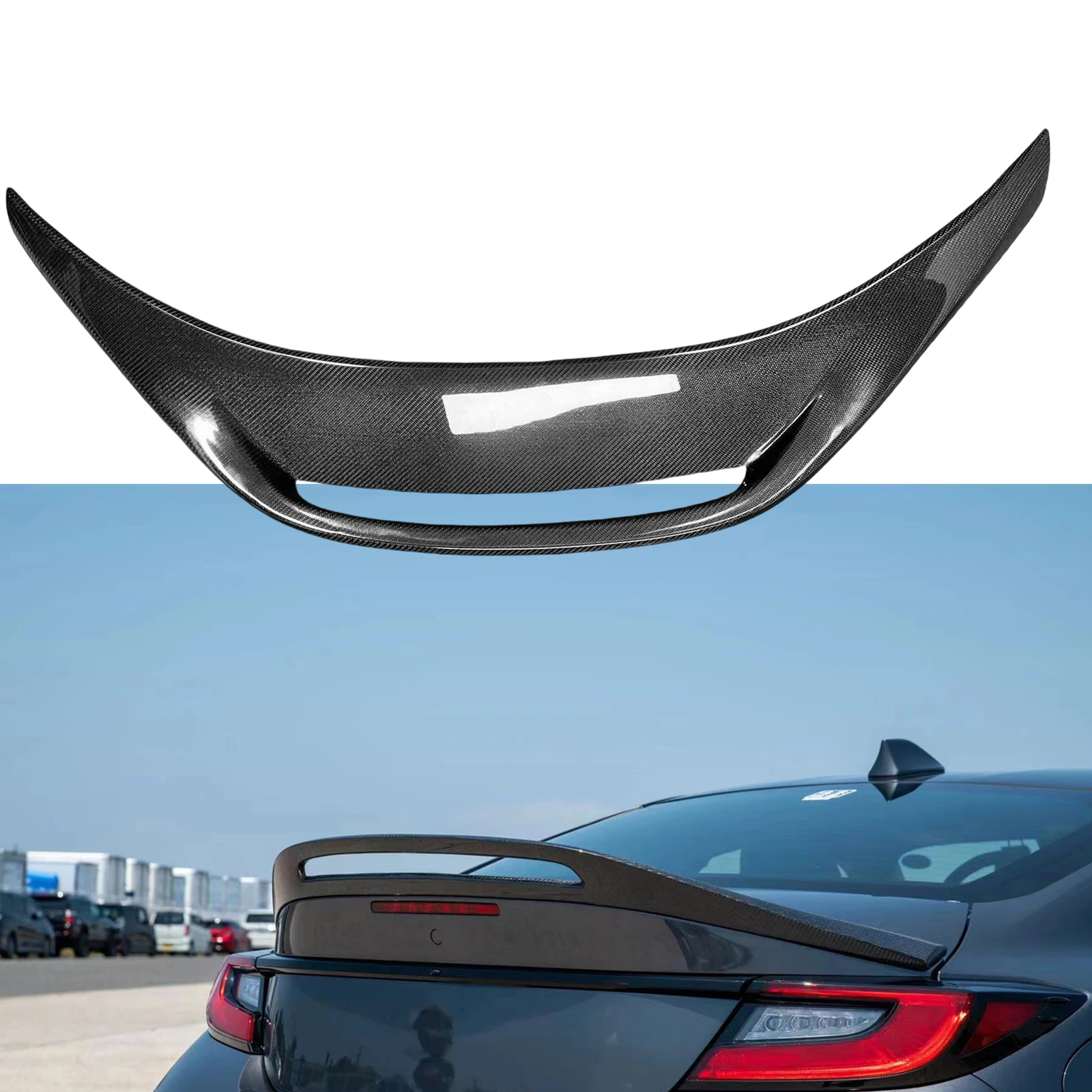 

For Subaru BRZ Toyota GR86 2022-2024 Coupe 2 Door Rear Trunk Lid Spoiler Wing Lip Real Carbon Fiber Tail Tailgate Splitter