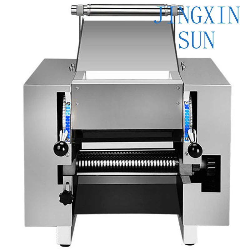 Noodle Machine Commercial Countertop Electric Pasta Roller Fully Automatic Compact Stainless Steel Dumpling Skin Maker Knife-Cut