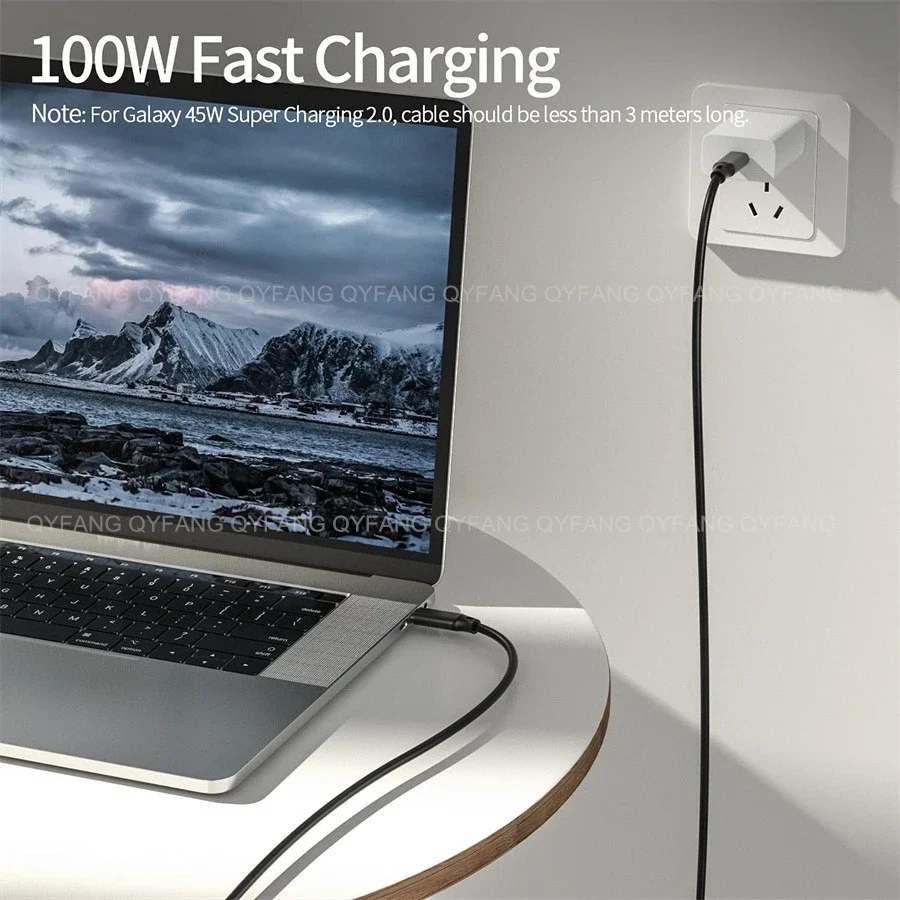 USB3.2 Gen2 Datenkabel USB C zu USB Typ C 20 Gbit/s Transfer 4K 60 Hz PD 100 W Schnellladung USB 3 2 Gen2x2 Kabel für MacBook Switch – Detail 7