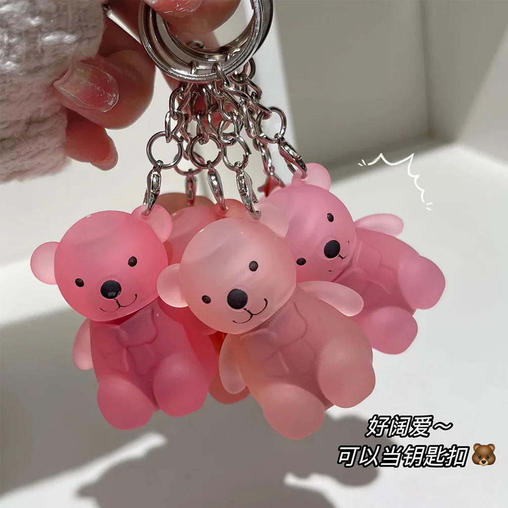 Cute Bear Keychain Lip Mud Nude Matte Liquid Lipstick Waterproof Long Lasting Lipgloss Moisturizing Lip Tint Korean Cosmetics