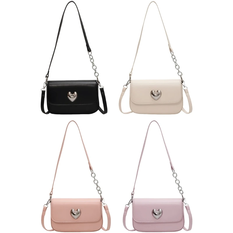 Bolsa compacta prateada crossbody para mulheres, bolsa ombro pequena elegante, bolsa couro pu para axilas