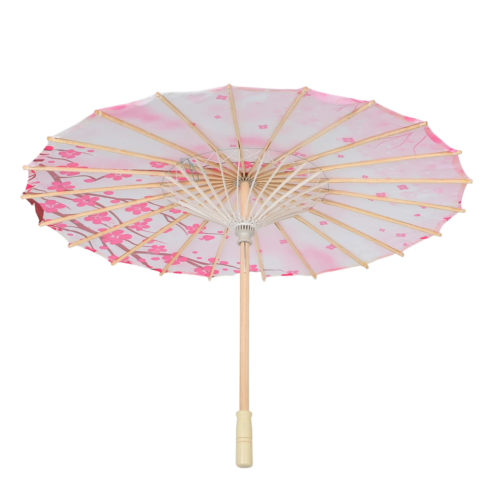 

Chinese Japanese Parasol Umbrella Handmade Plum Blossom Printed Satin Photography Prop Wedding Party Bridal Shower Decorative