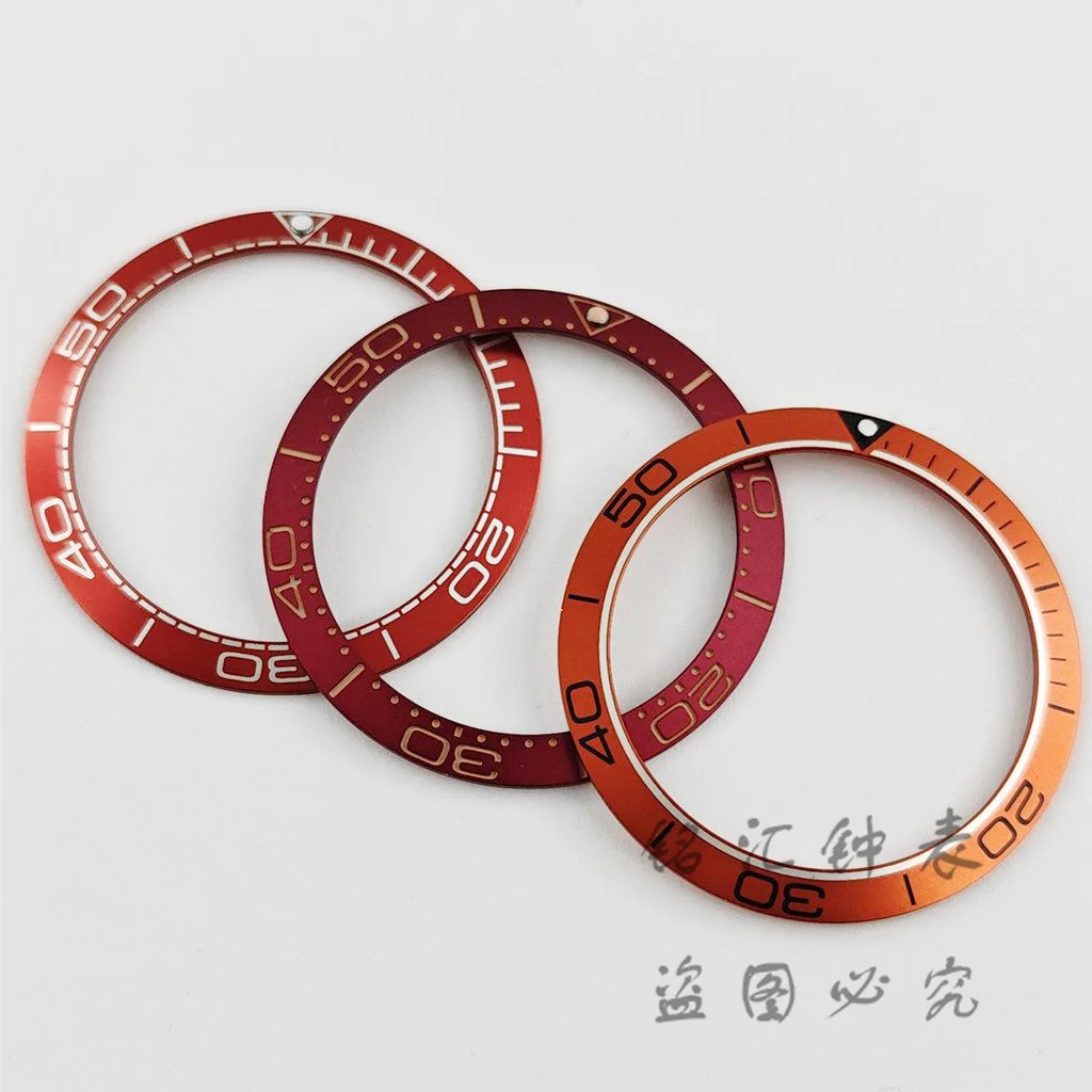 38mm*30.5mm Ceramic/Aluminium For Sehorse/SUB Watch Bezel Insert Ring Slope NH35 NH34 GMT Diving Men DIY Watch Part Accessories