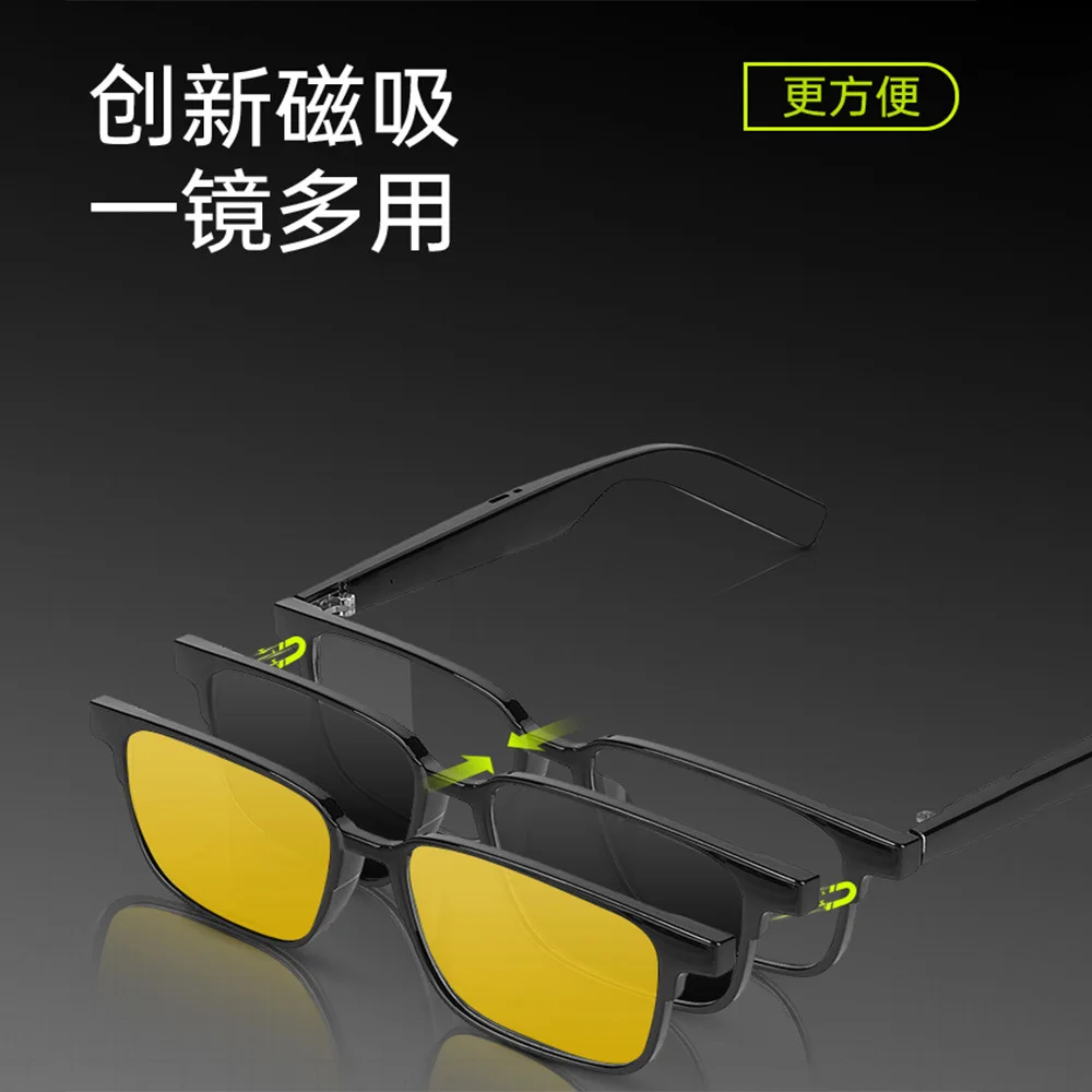 kx32 Bluetooth Smart Glasses Magnetic suction frame Music Wireless Sunglasses Anti-Blue Light Suitable for Game Driving Travel