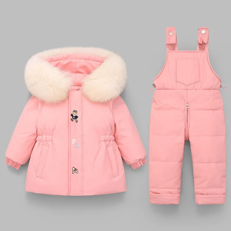 Baby Girl Clothes Sets Boy Winter Duck Down Jacket Jumpsuit Children Thicken Warm Coat Parka Toddler Overcoat Kids Snowsuit