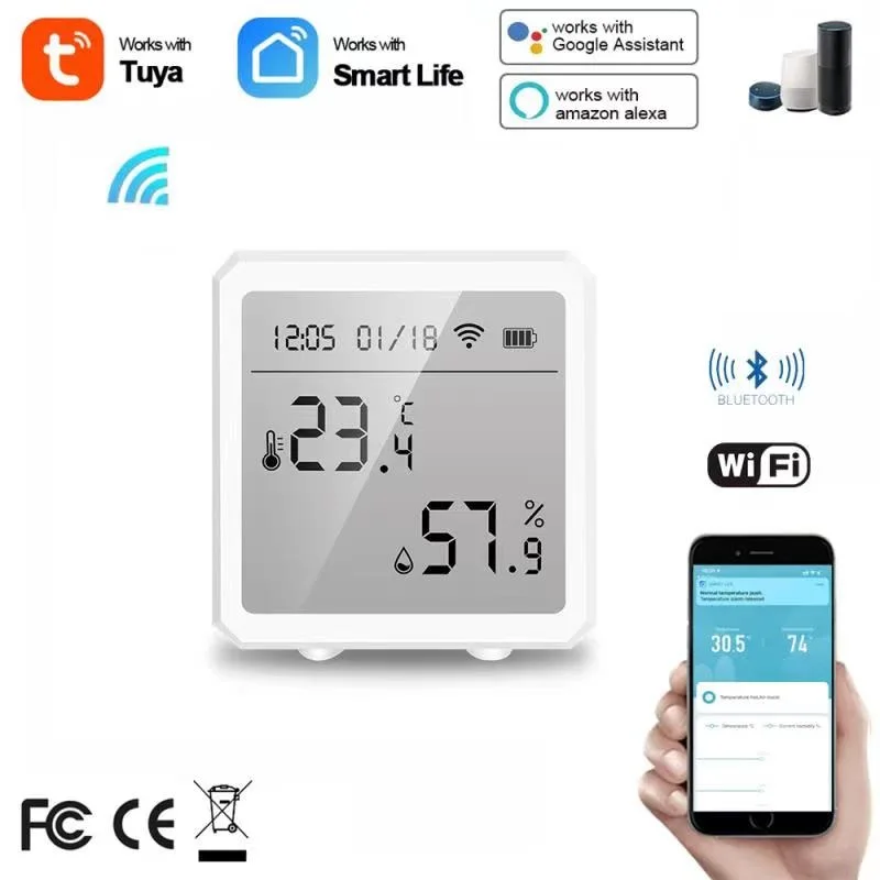 Tuya Wifi Bluetooth Smart Temperatur-und Feuchtigkeit sensor Digital Hygrometer Thermometer Smart