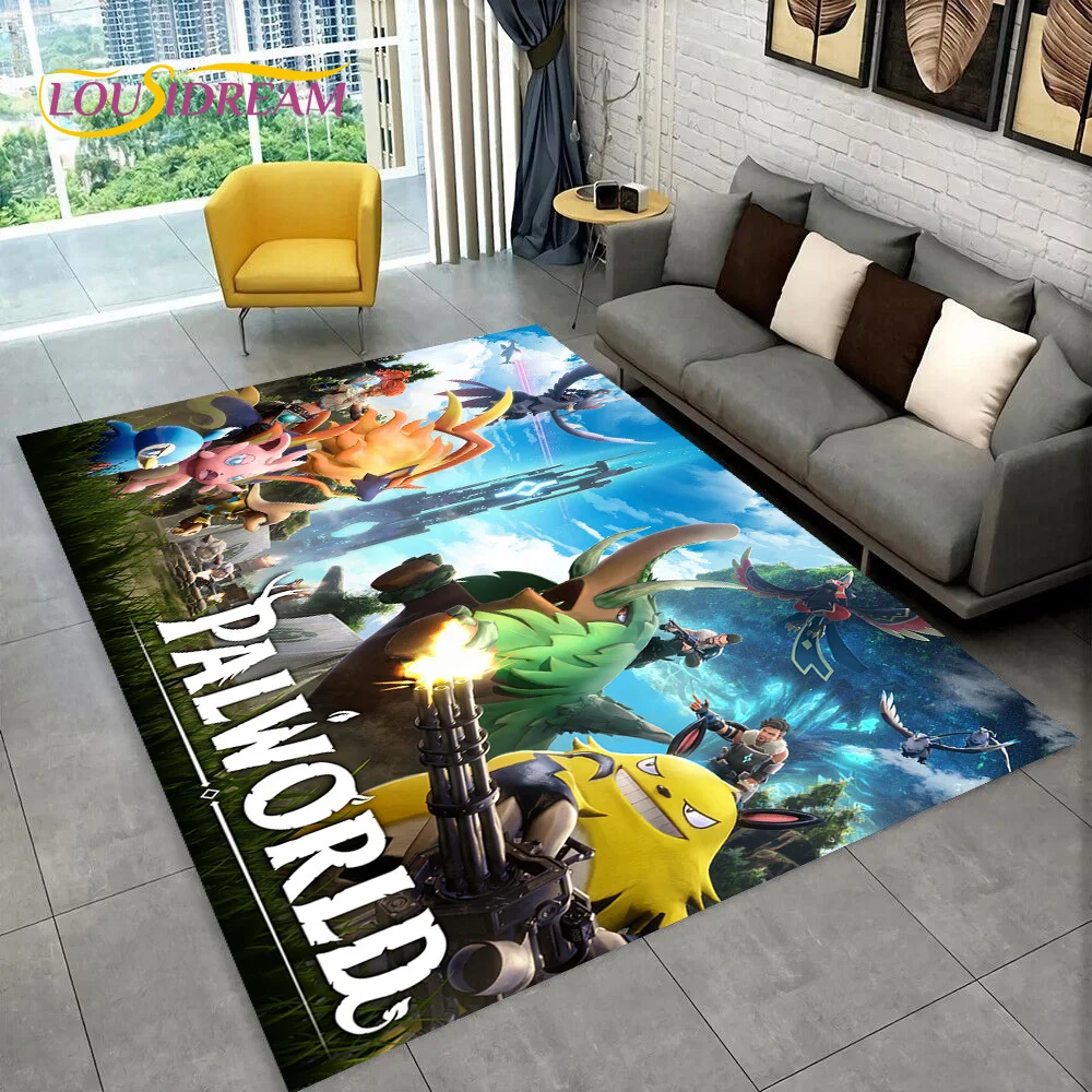 พรมสำหรับเล่นเกม palworld 3D พรมสำหรับตกแต่งบ้านห้องรับแขกห้องนอนโซฟาพรมเช็ดเท้าพรมปูพื้นสำหรับเด็กพรมปูพื้นกันลื่นของขวัญ