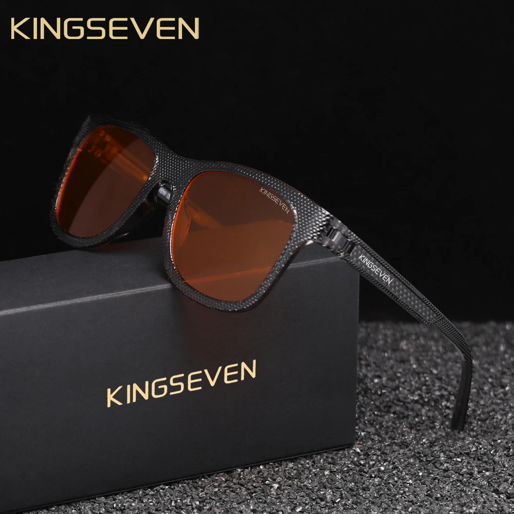 KINGSEVEN 99% Anti-Blue Light Glasses Transparent Lens Men/Women Computer Blue Ray Block Work Students Round Frame Eyeglasses