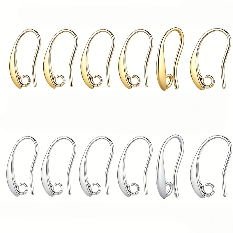 20/40Pcs 4Colors French Earring Hooks Plated Brass Ear Wires Loops Findings Connector Accessories for Jewelry Making Diy Craft