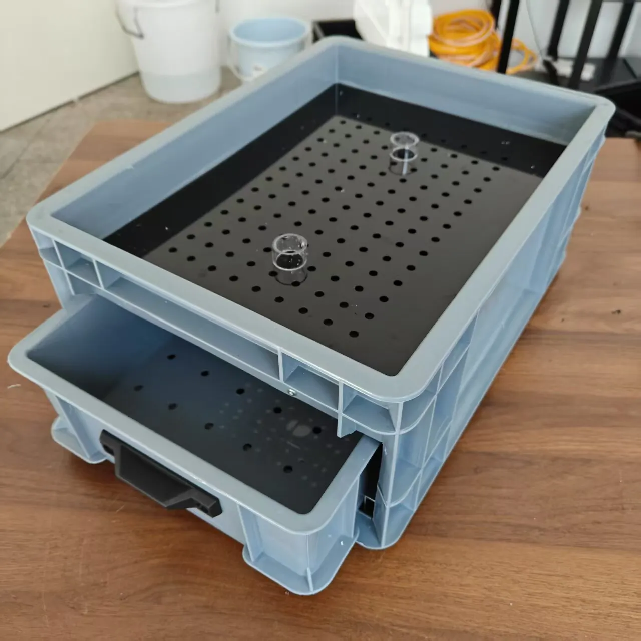 40×30 Aquarium Double Drawer Wet Dry Separation Filter Box, Double Layer Circulation Drip Filter Tank for Fish Tank