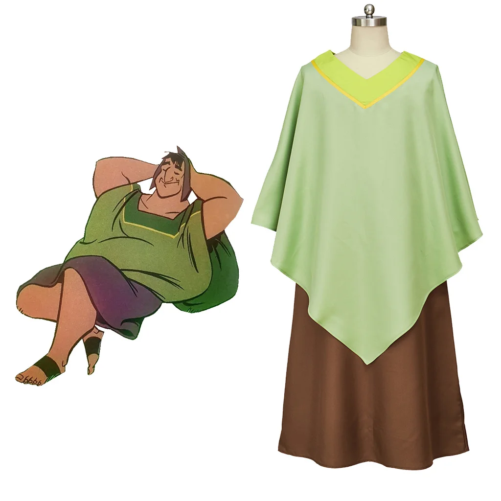 Movie Anime Emperor Kuzco Pacha Cosplay Costume Outfits Adult Men Pacha Dress With Top Fancy Suit Halloween Clothing