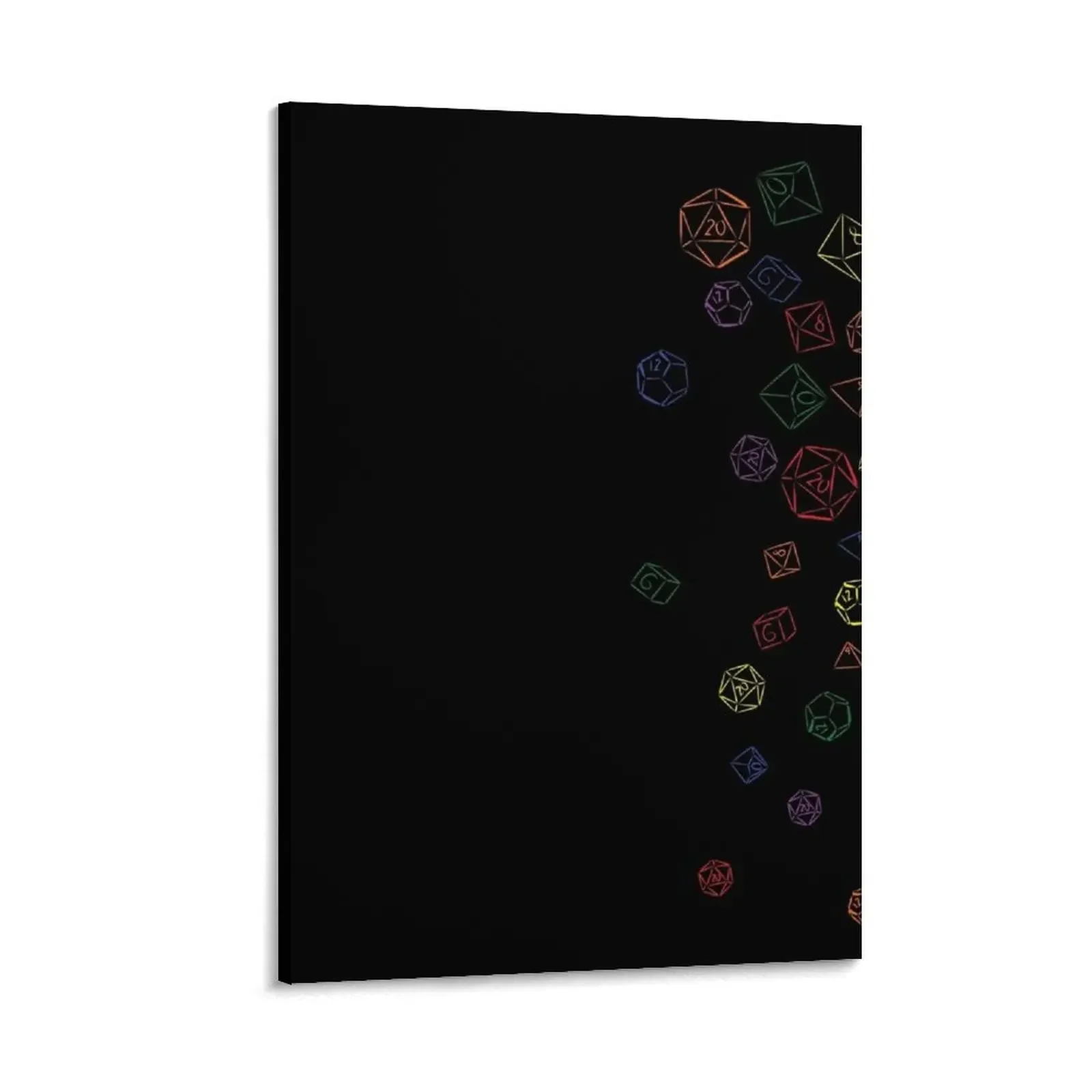 

Rainbow Cascading Dice Canvas Painting decoration aesthetic posters japanese room decor