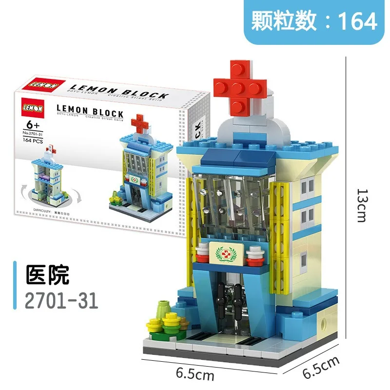 Mini-Haus-Bausteine, City Store, Street View, Snack, Straßenfiguren, Kinderspielzeug, Geschenke für Jungen und Mädchen, kompatibel mit Lego