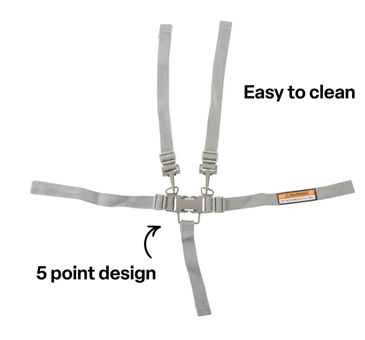 

5 Point design Baby mealtime safety belt harness for Max & Rosie Multi-Position Highchair harness replacement (BG002)