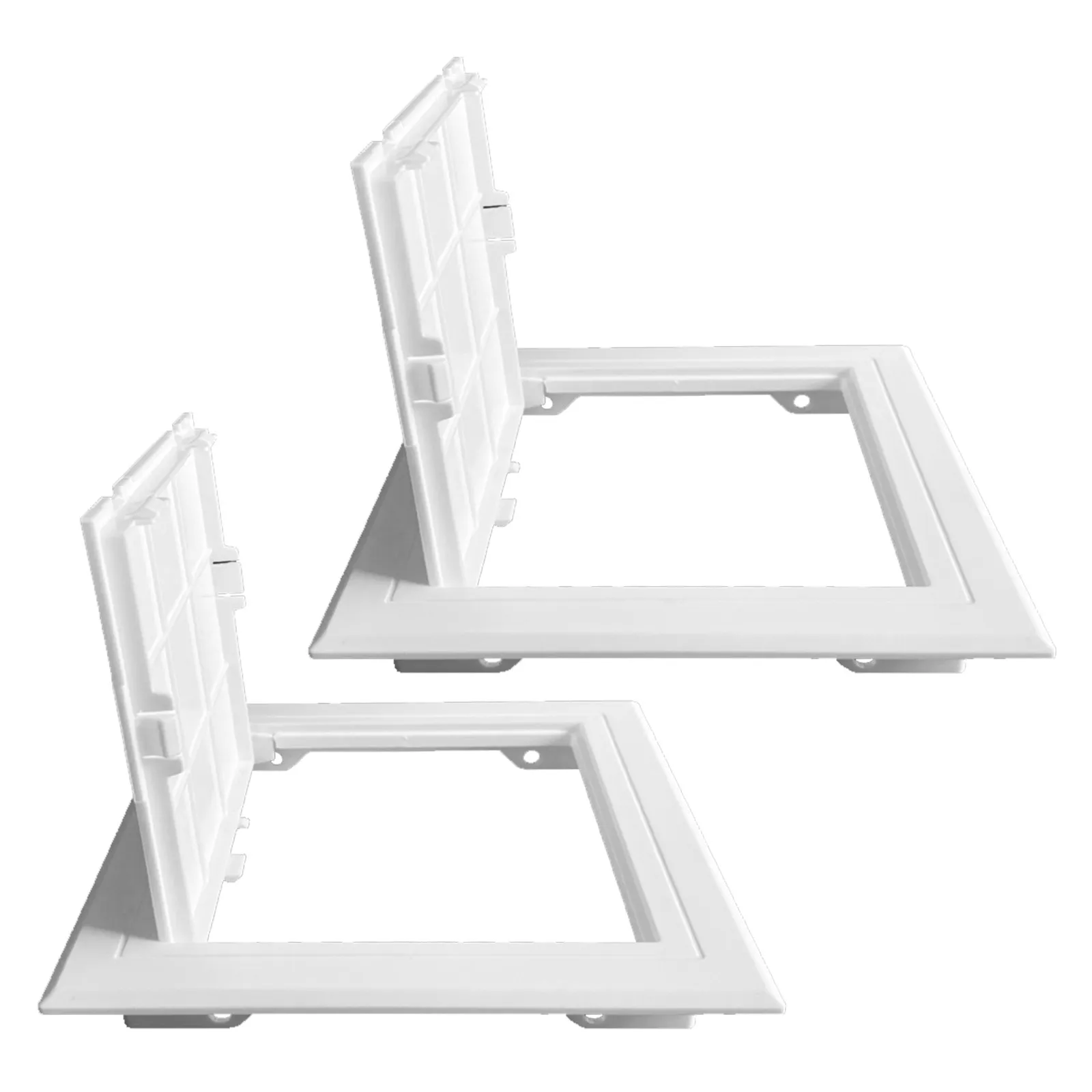 2Pcs 100x100cm White Plastic Wall Access Panel Pipe Cover Decoration Water Pipe Connection Cover Bathroom Utility Maintenance