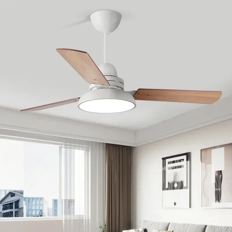 Ceiling Fans With light 42 48 inch Fans With Light Wood Blades Reversible Low Floor DC Motor Fans Lamp Living Room Bedroom Shop