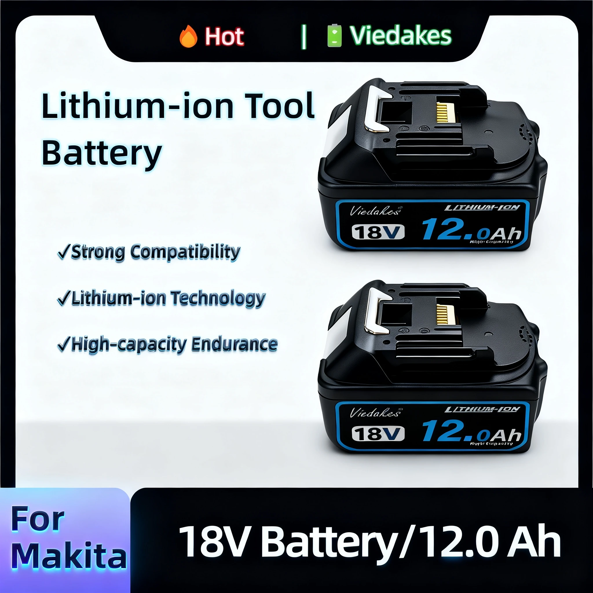 

Оригинальный аккумулятор Makita 18 В, 12,0 Ач, литий-ионный аккумулятор высокой емкости Makita 18 В, совместимый с инструментами Makita 18 В