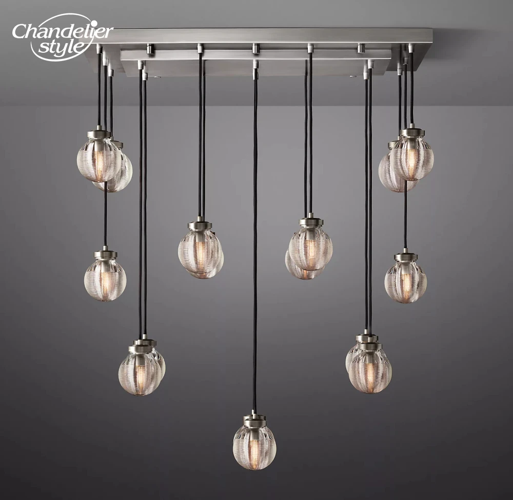 LED Raindrop Pearl Linear Chandeliers Modern Crystal Pendant Lights Fixture Living Room Dining Room Kitchen Island Hanging Lamps