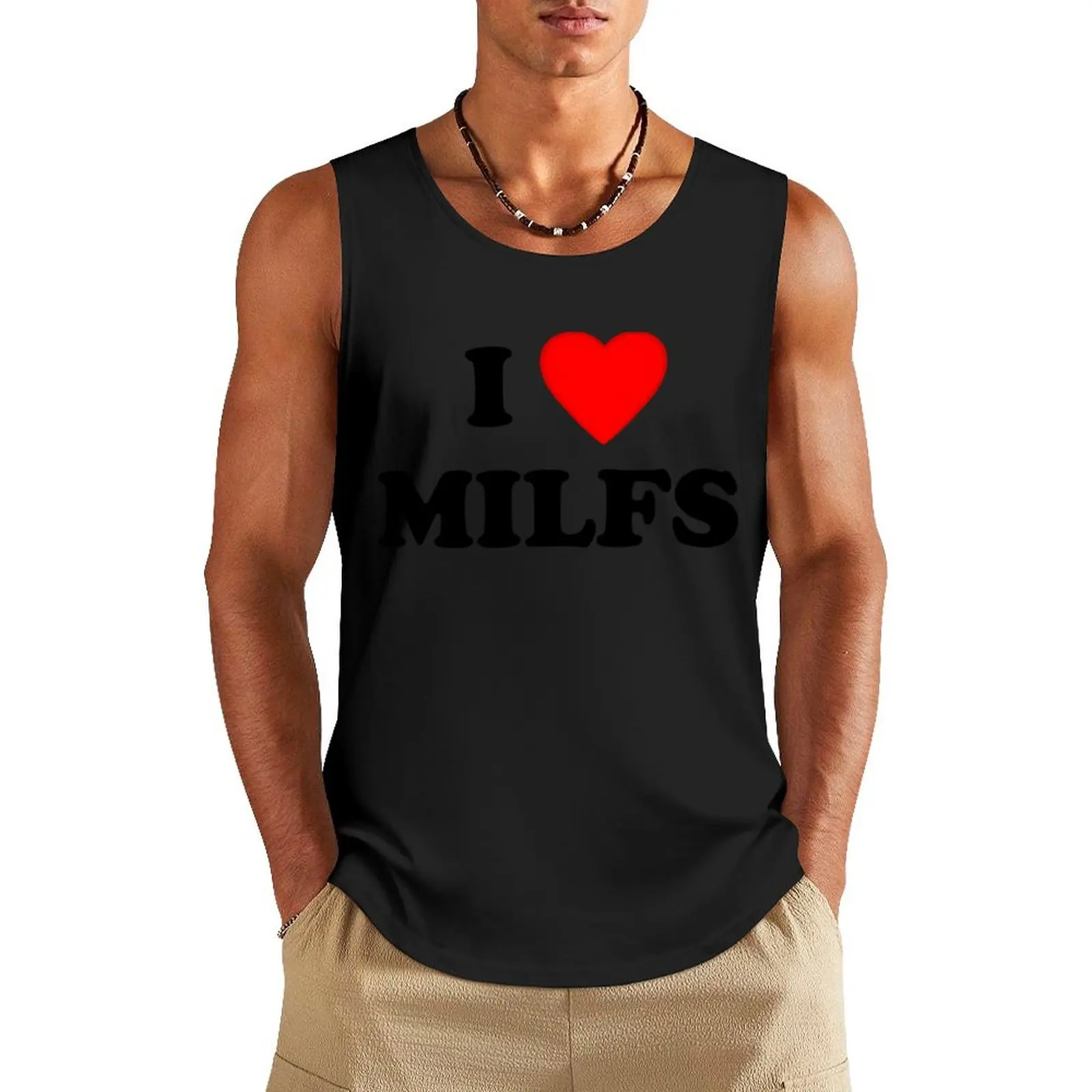 

I Love Milfs Tank Top gym shirt man men clothing T-shirt for fitness gym clothes man
