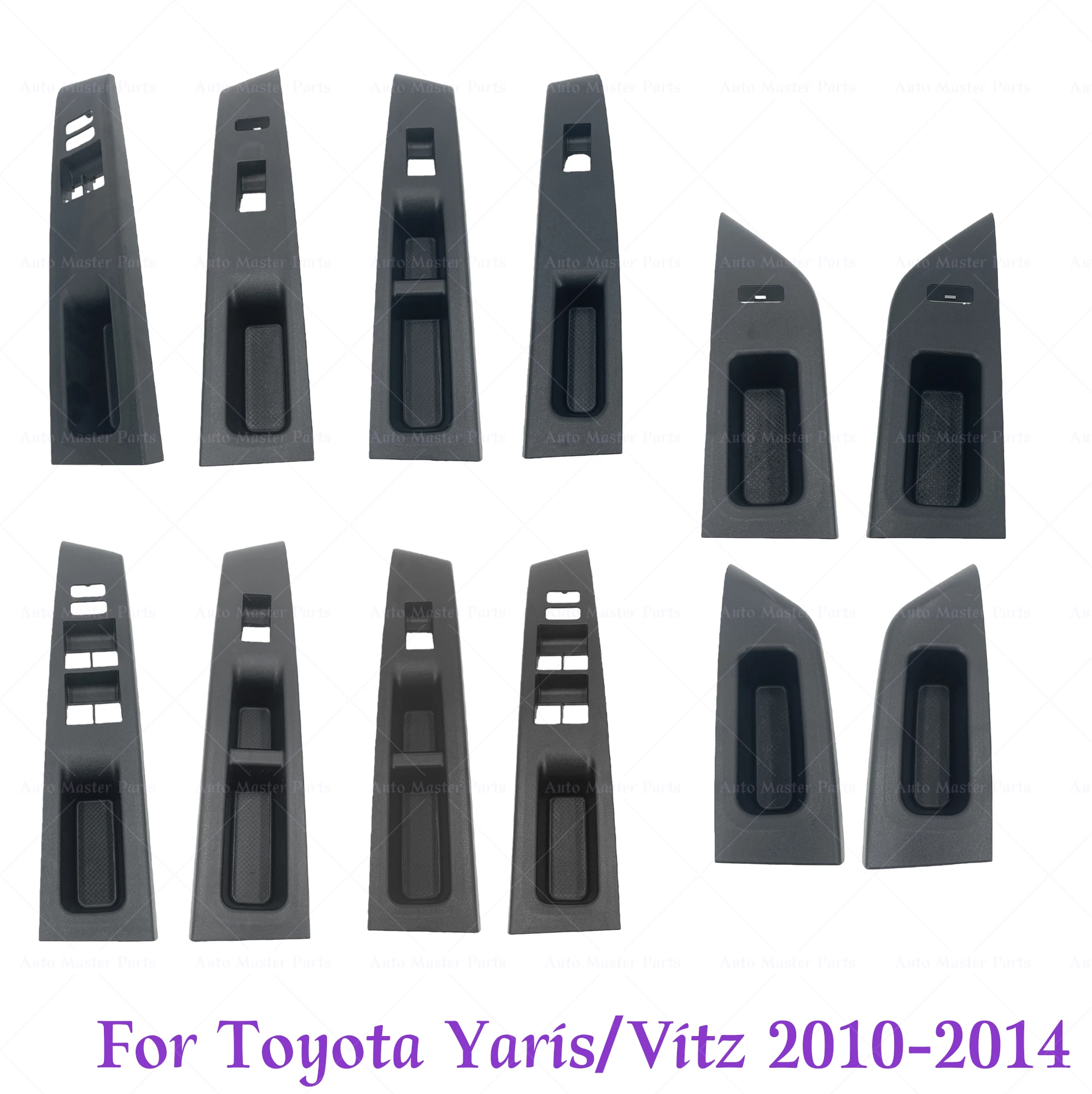 Window Lift Control Switch Cover Armrest Panel For Toyota Yaris Vitz 2010 2011 2012 2014 Door Frame Trim Repair Accessories