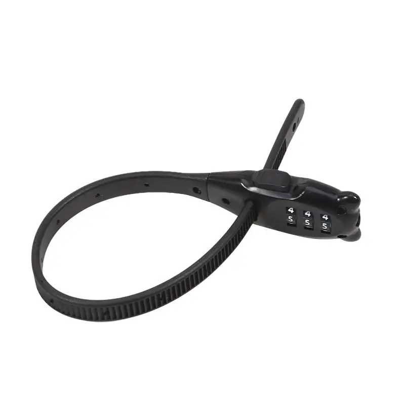 Kunci Sepeda Kabel Portabel Kunci Campuran Seng Helm Sepeda Motor Kunci Kata Sandi Keamanan Anti Maling Kunci Tali Dapat Disesuaikan