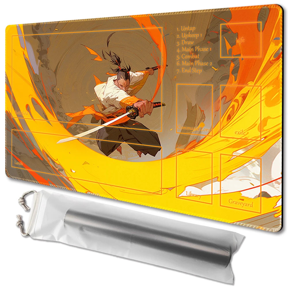 

warrior- Board Game TCG Playmat Table Mat Game Size 60X35 CM Mousepad Compatible for MTG CCG