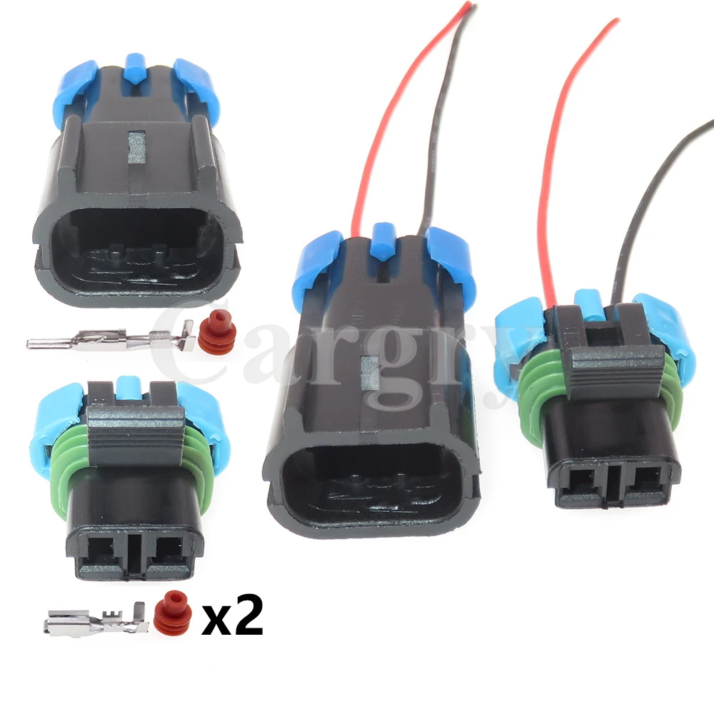 1 Set 2P 15300002 15300027 Car Fan Wiring Harness Waterproof Connector AC Assembly Auto Male Female Docking Socket