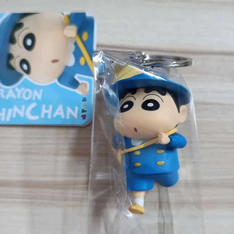 Buntstift Shin-Chan Puppen tasche Anhänger 3d Puppe Anime Figuren Schlüssel bund Spielzeug Kawaii Anhänger für Jungen und Mädchen sammeln Ornamente Geschenk