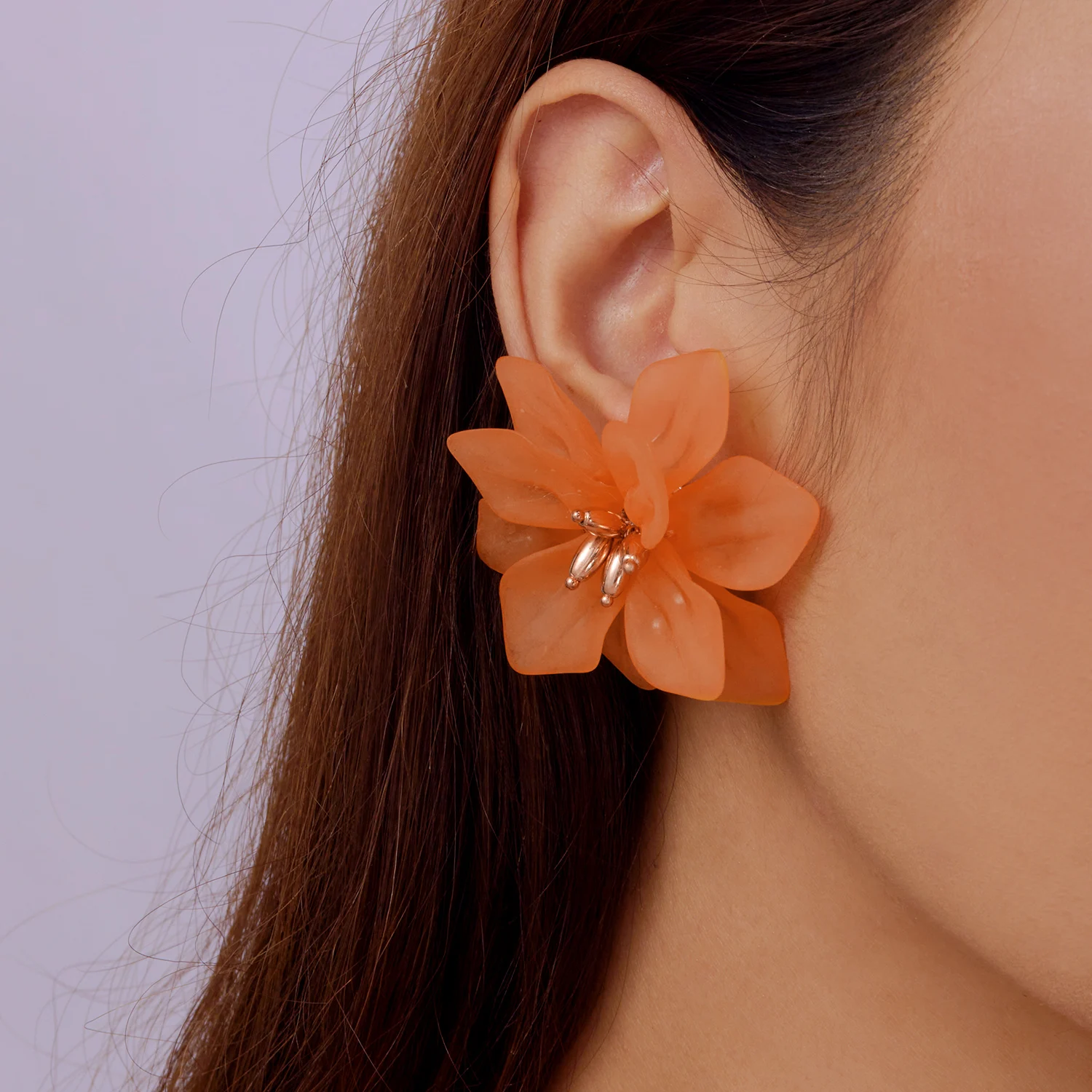 Übertriebene weiße Blumen-Ohrringe für Frauen, trendige Böhmen, bunte Blumen-Ohrstecker, Vintage-Schmuck, Hochzeits-Party-Geschenke – Detail 7