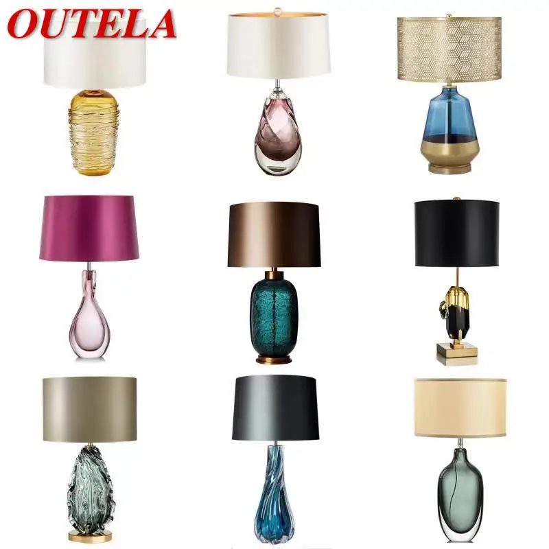 

OUTELA Nordic Modern Glaze Table Lamp Fashionable Art Iiving Room Bedroom Hotel LED Personality Originality Desk Light