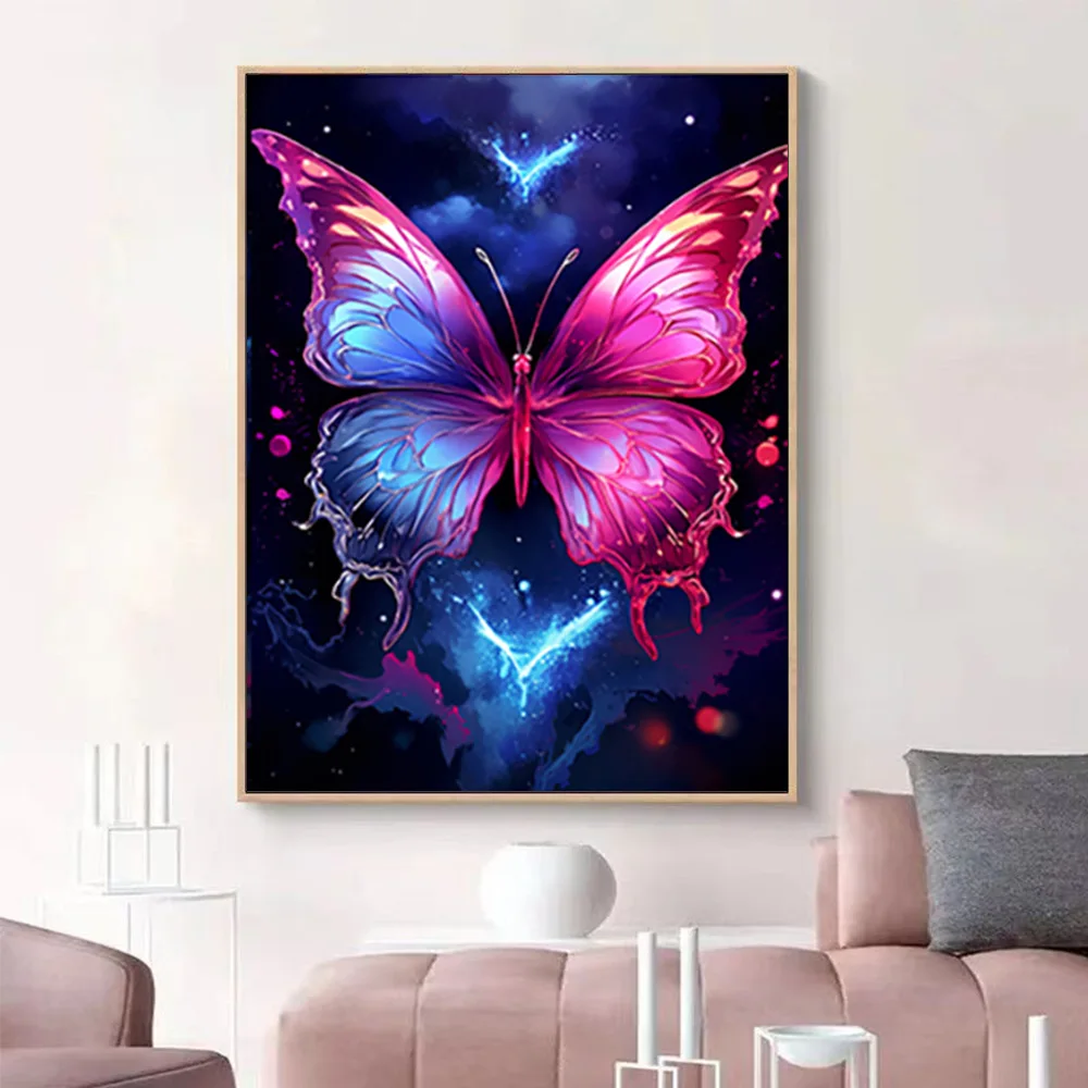 

Butterfly Diamond Art Painting Kits DIY Full Drill Diamond Dots Paintings for Beginners Round 5D Paint with Diamonds Pictures