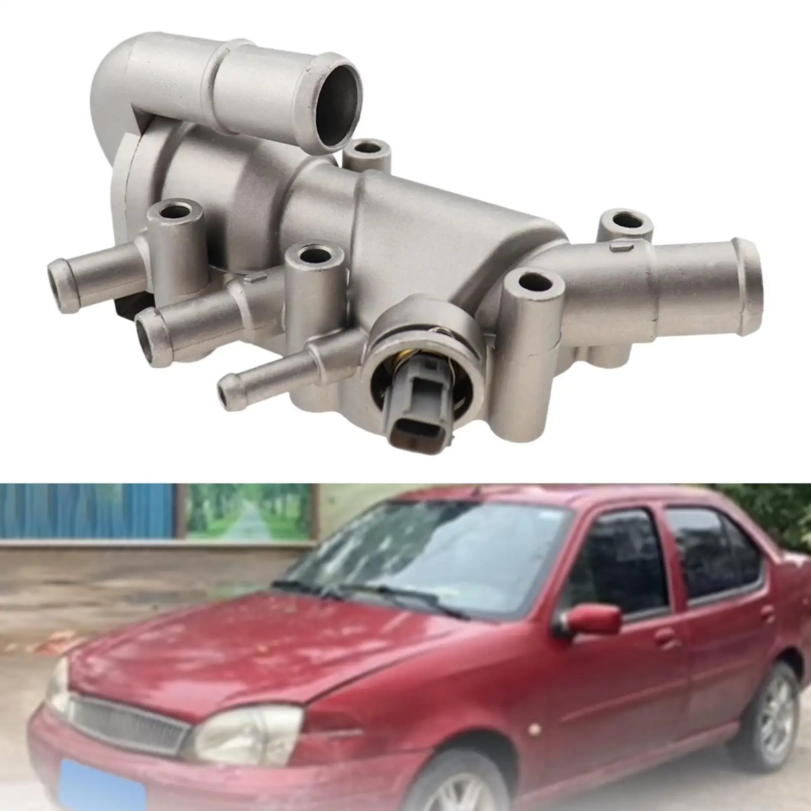 ハウジング付きサーモスタット 車両エンジンスペアパーツ プロフェッショナル交換アセンブリ 2S6G9K478A2B MK5 1.3 Duratec用