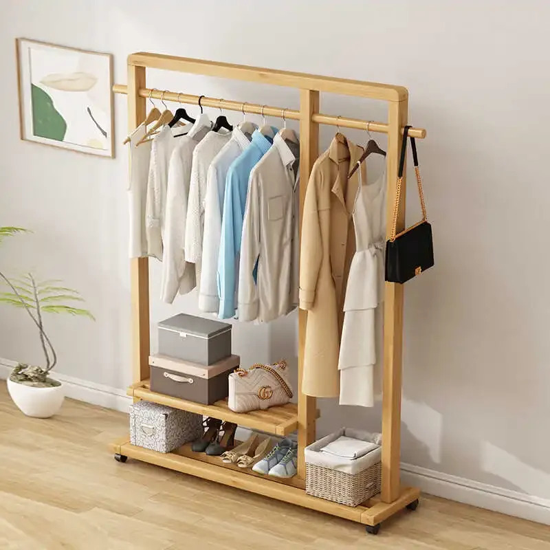 

Напольные вешалки для спальни из цельного дерева, современные балконные минималистичные вешалки для одежды, винтажные современные Tendedero Ropa, гибкая мебель для дома