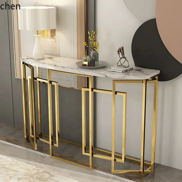 YFY New Chinese Style Marble Entryway Table for Home Lobby Hotel Elevator Hallway View Table Corridor Rock Slab Entryway Table
